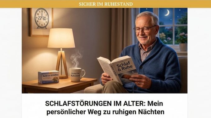 Ein entspannter älterer Mann, der gemütlich in einem Sessel sitzt. Er sieht erholt aus und lächelt leicht.