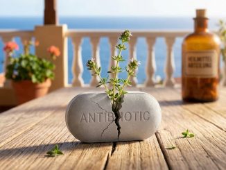 Heilpflanze wächst aus Antibiotika Pille/ Antibiotika-Resistenz im Alter